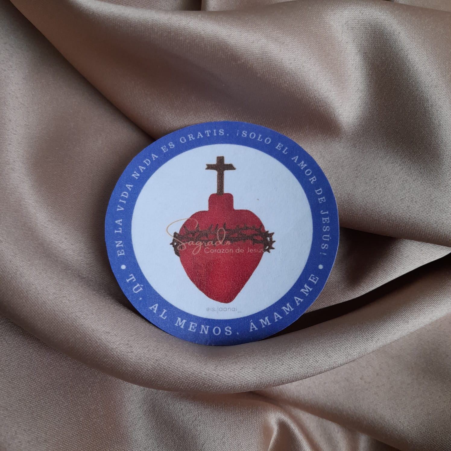Sticker Sagrado Corazón Blanco de Jesús